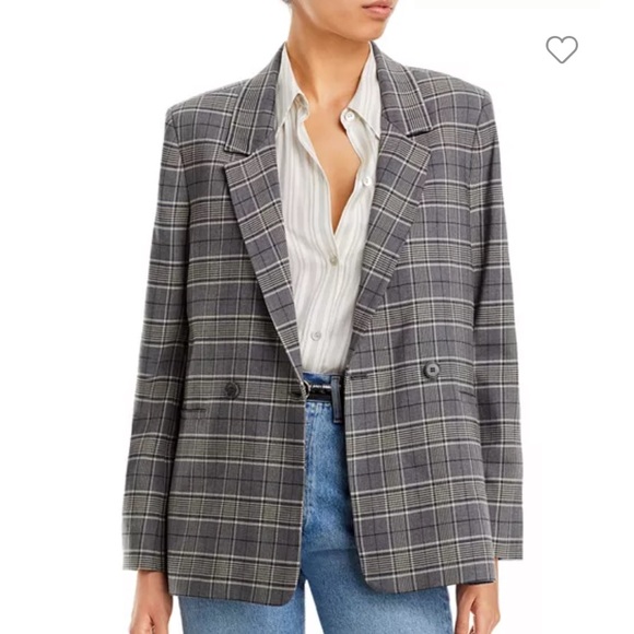 ANINE BING plaid double-breasted blazer NWT - Picture 3 of 5